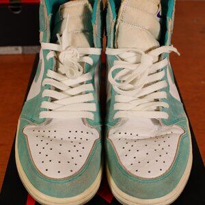 Used Air Jordan 1 Retro High OG Turbo Green/Sail-white For Men Size 11